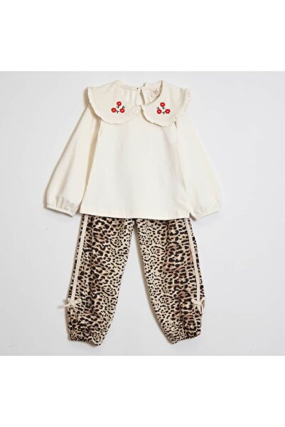 OZZY KİDS Girl's Lepar Patterned Suit