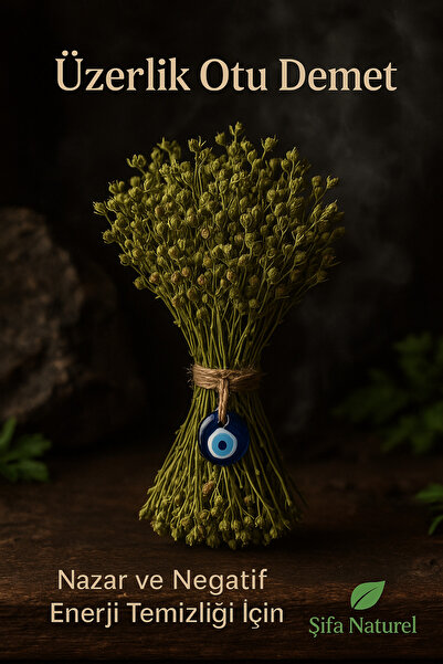 Velit Şemin Şifa Naturel Üzerlik Otu Demet – Nazar ve Negatif Enerji Temizliği İçin