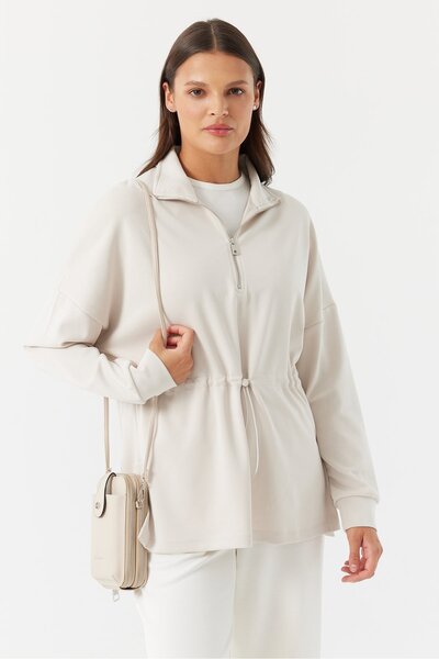 PAULMARK Φούτερ με φερμουάρ ψηλός λαιμός