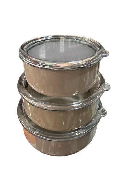 Noble Life Emaye Toprak 3'lü Saklama Kabı