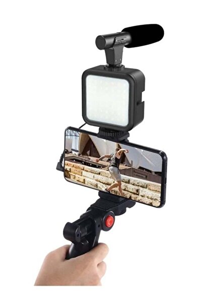 HICITI Smartphone Camera Vlogging Kit with Mic, LED Fill Light & Mini Tripod