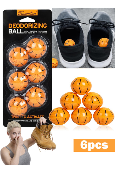 DMYRDH 6pcs Shoe Deodorizer Balls Freshener Odor Eliminator Neutralizing Odor Refreshing Sneaker Wardrobe