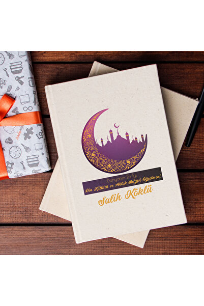 Hediyesepeti Teachers' Day Gift for Religious Culture Teachers Canvas Notebook