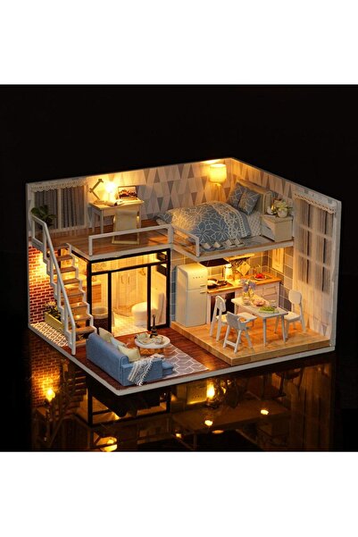 HALAMODO بيت الدمية المصنوع من الألغاز، بيت الدمية المصنوع يدويًا، بيت الدمية...