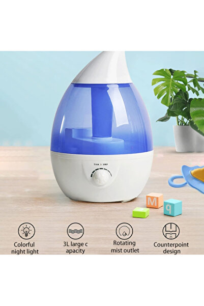 Denx Ultrasonic Cool Mist Droplet Humidifier & Aroma Diffuser, Whisper-Quiet Home Air Purifier