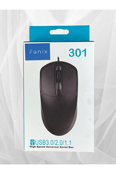 FANİX Kablolu Standart Büyük Boy Mouse Optik USB 3.0/2.0/1.1 High-Speed Unive...