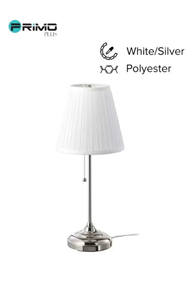 Primo Plus Table Lamp Silver/White