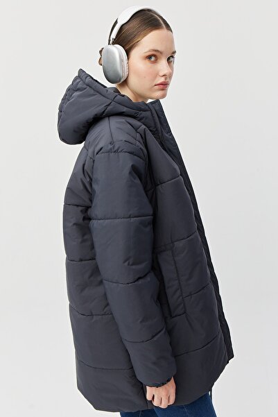 PAULMARK Γυναικείο παλτό με κουκούλα