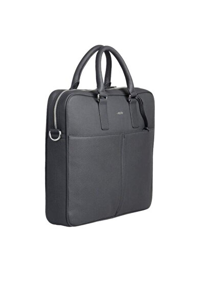 GUARD Oversized Leather Briefcase with Black Laptop Port
