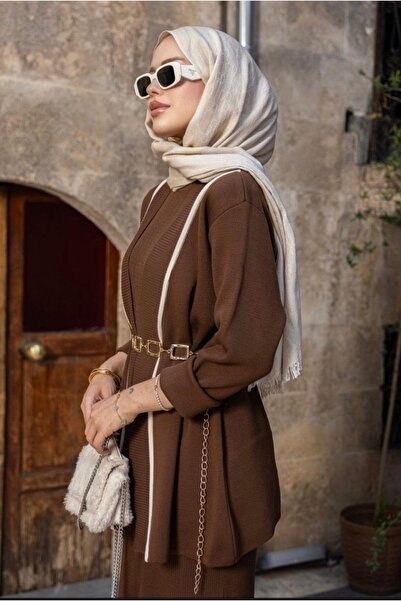 GÜZELLER Jacketed and Gilet Double Knit Dress