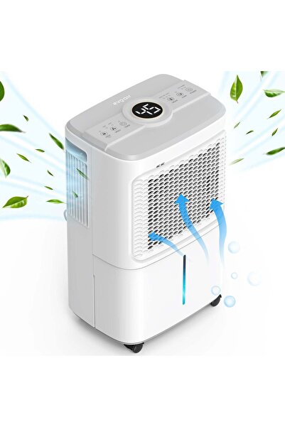 EvoAir Dezumidificator Dryora 10, 10l/24h, Senzor de Umiditate, Dezumidifcare Continua, Uscare Rufe