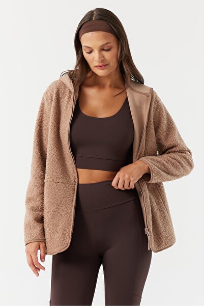 PAULMARK Γυναικείο παλτό με απαλή υφή με κουκούλα