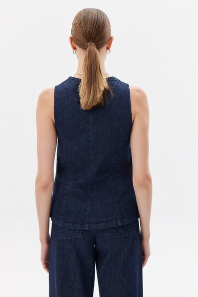 PAULMARK Women's Denim Vest