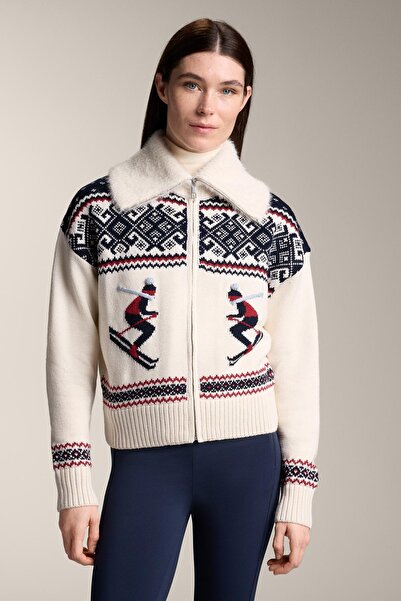 Oysho Jacquard ski knit cardigan