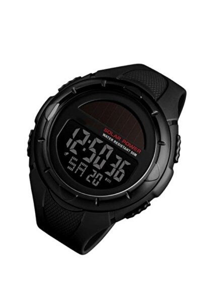HALAMODO Men's Casual Digital Watch, Multifunctional Waterproof Watch Black