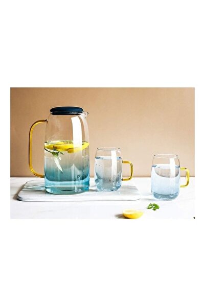 HALAMODO Transparent 600ml Glass Teapot Set with Filter, Elegant Flower Design