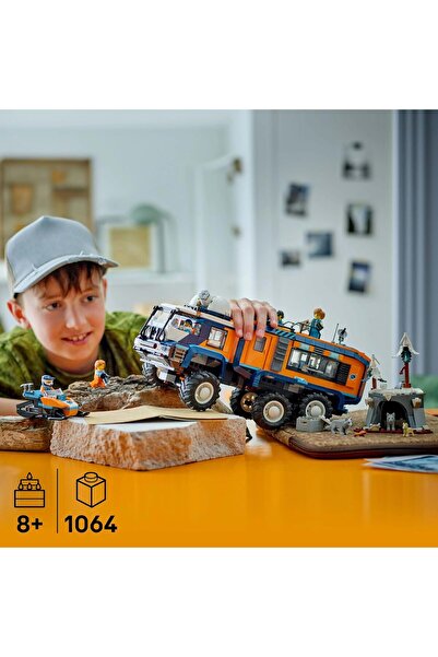 LEGO City Arctic Explorer Science Lab Truck (60471) - 5 Minifigures, 3 Wolves, Ages 8+