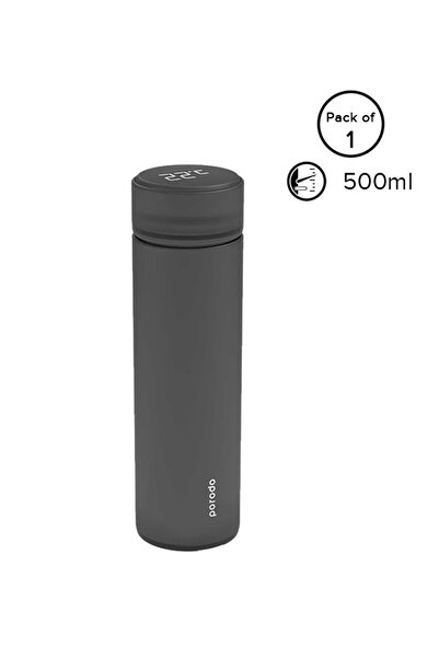 HALAMODO قارورة ذكية سعة 500 مل مع تصميم معزول بالفراغ ومضاد للانزلاق وشاشة ع...