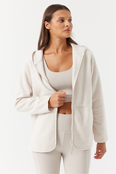 PAULMARK Γυναικείο παλτό με απαλή υφή με κουκούλα