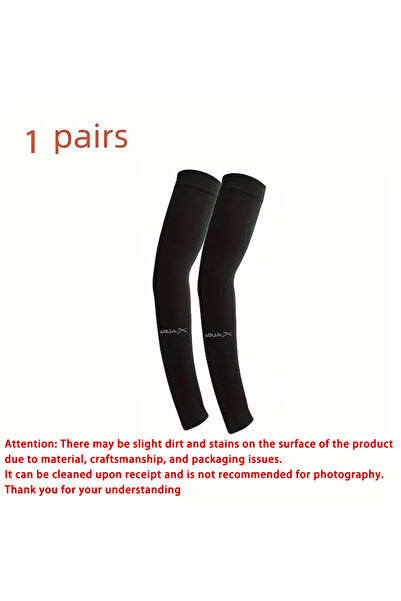 Choice Black-1pc 1/3 Pair of Breathable Sun Protection Sleeves - Breathable & UV Protective Gear for Sports