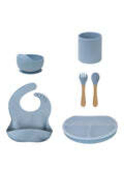 LE PETIT BUBU Set diversificare din silicon, BLEU -