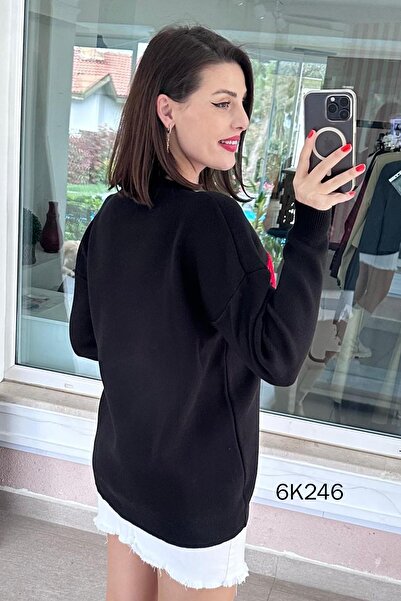 İnce Topuk Heart Knitwear Blouse 6K246