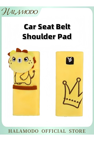 HALAMODO وسائد كتف حزام أمان للأطفال على شكل رسوم متحركة جميلة مصنوعة من القط...