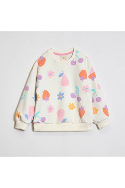 OZZY KİDS Girl's Fruit Patterned Sweatshirt