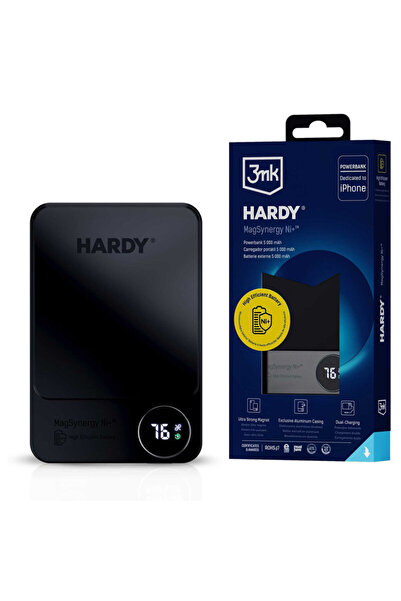 3MK Power Bank 5000 mAh with digital display, MagSynergy Ni+, gray