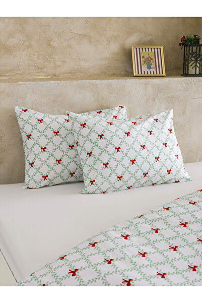 LC Waikiki New Year Special from Renkli̇mağazadan Green Floral Pattern Double Duvet Cover Set 100% Cotton