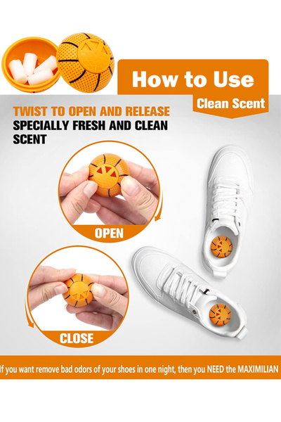 DMYRDH 6pcs Shoe Deodorizer Balls Freshener Odor Eliminator Neutralizing Odor Refreshing Sneaker Wardrobe