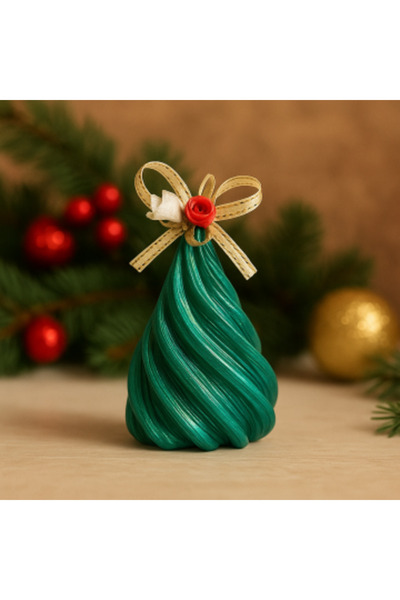 STYLUX Decorative candle "Magie de Smarald" festive elegance handmade for Christmas