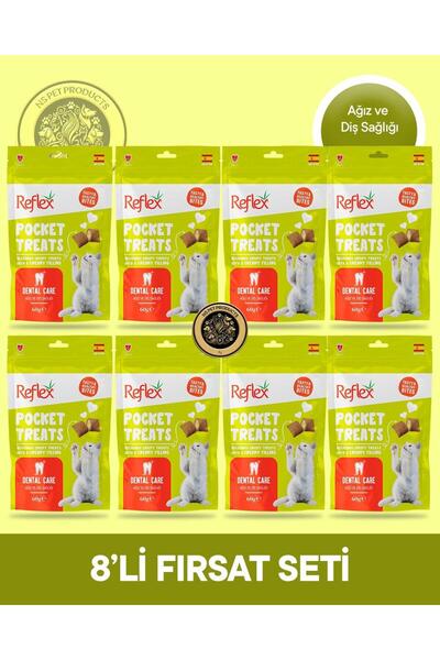 Reflex Plus Pocket Treats Ağız Ve Diş Sağlığı Kedi Maması 8'li Süper Fırsat S...