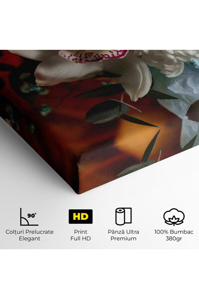 Arthub Canvas Painting, Bedroom And Living Room, Flowers, Orchid In Vase