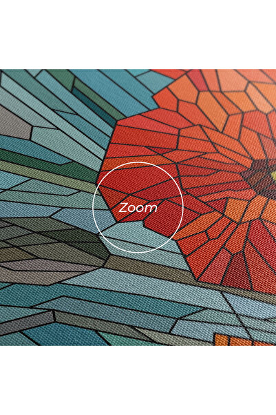 Arthub Canvas Painting, Bedroom And Living Room, Flowers, Blue Glass Poppy