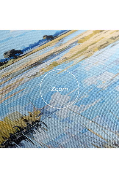 Arthub Canvas Painting, Bedroom And Living Room, Landscapes, Riverside Flowers