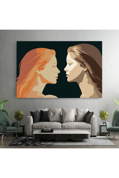 Arthub Canvas Painting, Bedroom And Living Room, Modern, Orange Pop Girl