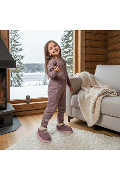 OEM Cotton lined slippers for children, for indoors or short outdoor outings, 43079B-85