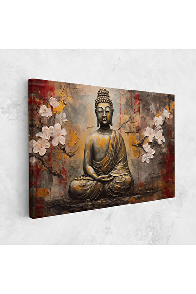 Arthub Canvas Painting, Bedroom And Living Room, Modern, White Red Buddha