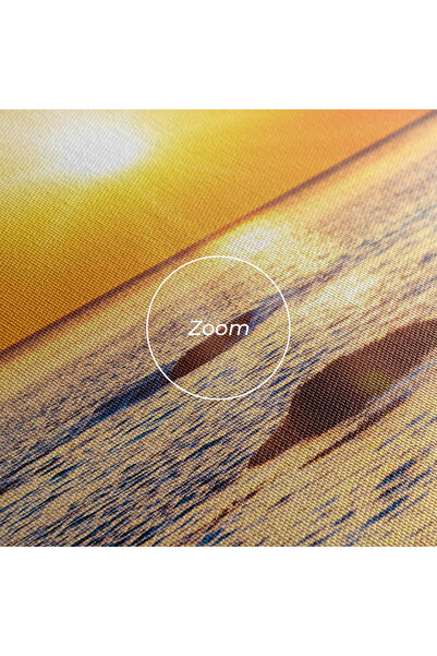 Arthub Canvas Painting, Bedroom And Living Room, Landscapes, Sunset Beach Rocks