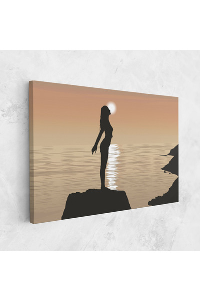 Arthub Canvas Painting, Bedroom And Living Room, Women, Water Girl Silhouette