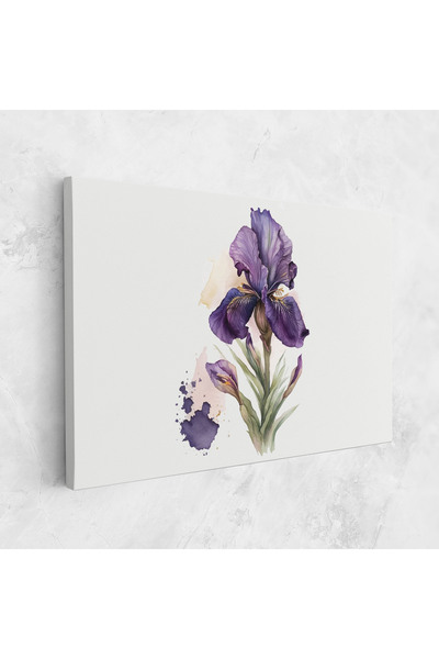 Arthub Canvas Painting, Bedroom And Living Room, Flowers, Beautiful Purple Iris