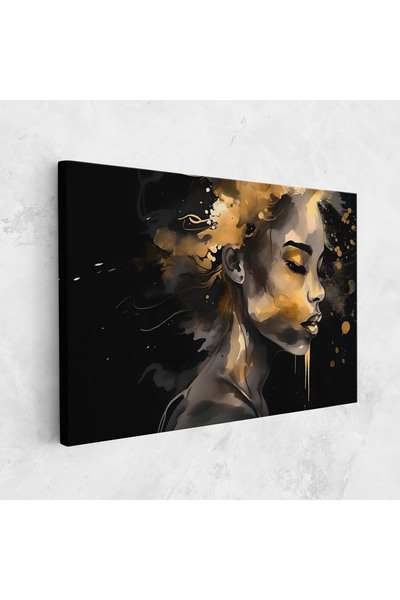 Arthub Tablou Canvas, Dormitor Si Living, Femei, Gold Stylish Modern