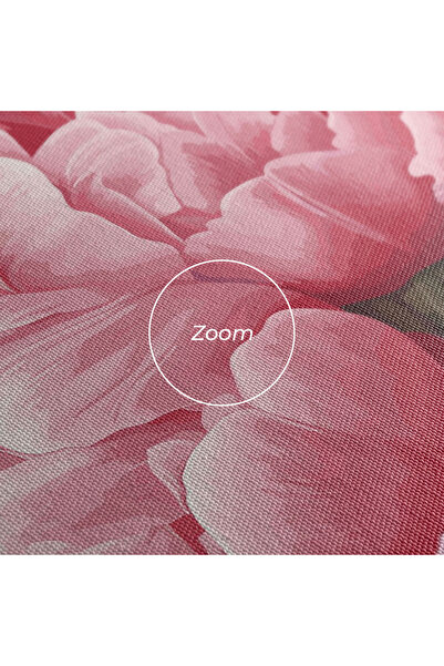 Arthub Canvas Painting, Bedroom And Living Room, Flowers, Peony On Pink