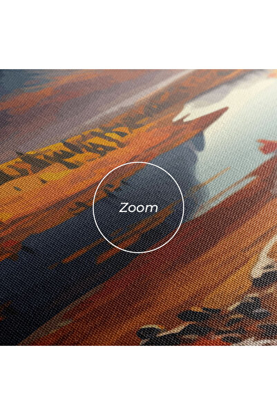 Arthub Canvas Painting, Bedroom And Living Room, Landscapes, Autumn Field Lake