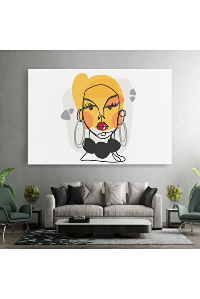Arthub Canvas Painting, Bedroom And Living Room, Women, Abstract Blonde Face