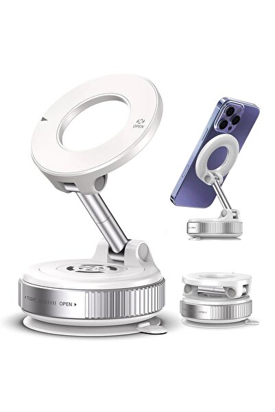 Generic Vacuum Magnetic Car Phone Holder - 360° Rotating & Adjustable Magnetic Car Mount