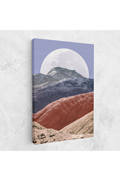 Arthub Canvas Painting, Bedroom And Living Room, Landscapes, Moon Mountain Art