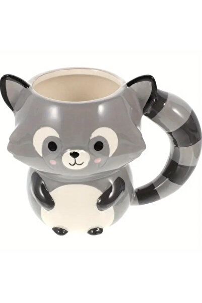 rosie فنجان قهوة سيراميك ثلاثي الأبعاد على شكل راكون