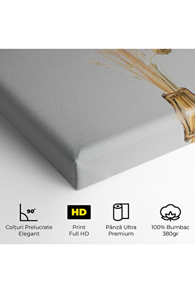 Arthub Canvas Painting, Bedroom And Living Room, Flowers, Pink Cream Flower Vase